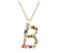 LYFHJD Letter S Initial Letter P L Pendant Long Chain Necklace Nightmare Christmas Eve Lucky Crystal Jewelry (Size : B)