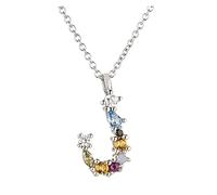 LYFHJD Letter S Initial Letter P L Pendant Long Chain Necklace Nightmare Christmas Eve Lucky Crystal Jewelry (Size : J)