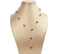 LYFHJD Long Chain Necklace 8-9mm Natural Baroque Freah Water Pearl Jewelry For Women Ladies Gift 60cm