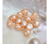 LYFHJD Long Chain Necklace 8-9mm Natural Baroque Freah Water Pearl Jewelry For Women Ladies Gift 60cm