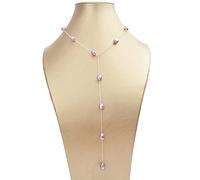 LYFHJD Long Chain Necklace 8-9mm Natural Baroque Freah Water Pearl Jewelry For Women Ladies Gift 60cm