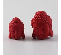 LYFHJD Lucky Charms for Jewelry Making Cinnabar Buddha Guanyin Charms Meditation Ornament for Bracelet Necklace Making and Crafting Attra Wealth 10PCS,Buddha,Large (Color : Guanyin, Size : L)