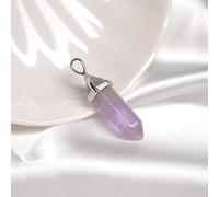 LYFHJD Natural Crystal Natural Crystal Jewel Necklace Hexagonal Stone Pendant Necklace Men's and Women's Fashion Jewelry,Style 9,1PC (Color : Style 2, Size : 1PC)