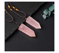 LYFHJD Natural Crystal Rough 1PC Natural Sapphire Stone Pendant with Pink Quartz Amethyst Necklace for Gift Women& Stone Mineral Specimen (Color : 28, Size : 1pc)