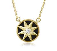 LYFHJD Necklace Rotatable Star Agate Pendant Fine Jewelry Accessories For Women Relax Time Party