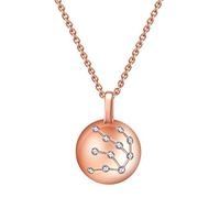 LYFHJD Necklaces for Women Girls Pink Crystal Constellation Aquarius Horoscope Necklace Astrology 12 Constellation Horoscope Sign Astrology Star Necklace Birthday Gifts for Women Girls Chok