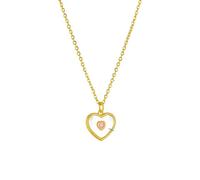 LYFHJD New For Trendy 2025 316L Stainless Steel Pink Zircon Heart Pendant Necklace For Women New Sweet Hers Clavicle Chain Jewelry Gifts Fashion Accessories Creative Gift