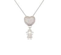 LYFHJD New For Trendy 2025 New For Luxury Copper Inlaid Zircon Hiss and Hers Charm Pendant Necklace For Women Fashion Female Jewelry Gifts Fashion Accessories Creative Gift, Size,