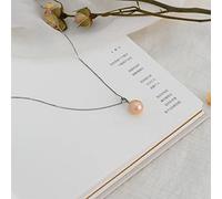 LYFHJD Pendant Necklace with 9-10mm Freshwater Pearls Jewelry Best Gift For Women