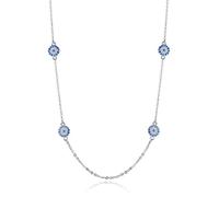 LYFHJD Personality Evil Eye Pendant Necklace Long Chain Crystal Turkish Necklaces Women Girls Luck Jewelry