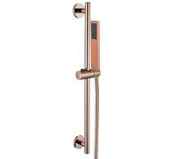LYFHJD Rose Gold Bar Combo,Brass Handheld Head 59 Inch Hose,Wall Mounted Shower Kit with Adjustable Slide Bar,A