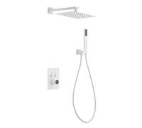 LYFHJD Shower Faucets Sets Digital Display Rainfall Shower Systems with Large Rainfall Shower Head and Handshower 2 Function Shower Combo Set Showerheads