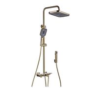 LYFHJD Shower Kits Thermostatic Rain Shower System Shower Faucet Set with Tub Spout High Pressure Rain Shower Head Handheld Bidet Sprayer and Handheld Shower Head Set Shower Mixer Set B