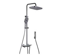 LYFHJD Shower Kits Thermostatic Rain Shower System Shower Faucet Set with Tub Spout High Pressure Rain Shower Head Handheld Bidet Sprayer and Handheld Shower Head Set Shower Mixer Set B