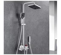 LYFHJD Shower Kits Thermostatic Rain Shower System Shower Faucet Set with Tub Spout High Pressure Rain Shower Head Handheld Bidet Sprayer and Handheld Shower Head Set Shower Mixer Set B