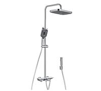 LYFHJD Shower Kits Thermostatic Rain Shower System Shower Faucet Set with Tub Spout High Pressure Rain Shower Head Handheld Bidet Sprayer and Handheld Shower Head Set Shower Mixer Set B