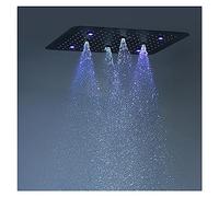 LYFHJD Showers for Bathrooms Rain Shower Systems Shower Head Thermostatic Valve Bath Mixer Tap Embedded Ceiling Shower Set Stainless Steel for Bathroom(Single Top Spray)