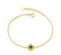 LYFHJD Silver 925 Jewelry Set Women with Emerald Gemstones Pendant Necklace Ring Bracelets For Charm Lady Wedding Gift