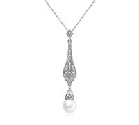 LYFHJD Simulated Pearls Pendant Necklace Women Aestheti Jewelry For Bride Wedding Accessories Colares Gifts