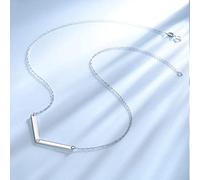 LYFHJD Solid Necklace Custom Name Bar Pendants Fashion For Female Fine Jewelry