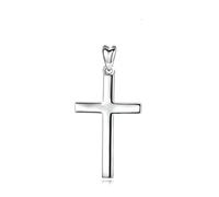 LYFHJD Solid Necklace Large Cross Pendant Minimalist Tiny Necklaces Dainty Jewelry