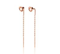 LYFHJD Stud Earring Little Heart Linked 4.5cm Stick For Women Creative Fashion Jewelry Gift