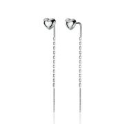 LYFHJD Stud Earring Little Heart Linked 4.5cm Stick For Women Creative Fashion Jewelry Gift