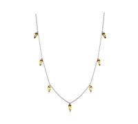LYFHJD Tassel Necklace Amber Color Glass Beads Chain For Women Unique Jewelry Gift