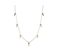 LYFHJD Tassel Necklace Amber Color Glass Beads Chain For Women Unique Jewelry Gift