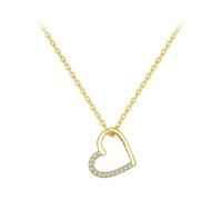 LYFHJD The Shape of Love Chain For Women, Gold Heart Necklace