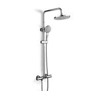 LYFHJD Thermostatic Rainfall Shower System Set with Bath Filler, Adjustable Brass Shower Set with Rainfall Shower Head and Handheld Spray, for Home and Gym Use