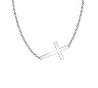 LYFHJD Tiny Necklace Women Sideway Cross Choker Custom Personalized Gift For Her Fine Jewelry