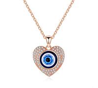 LYFHJD Turkish Bracelets Blue Enamel Evil Eye Necklace For Women Man Jewelry Gifts