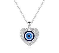 LYFHJD Turkish Bracelets Blue Enamel Evil Eye Necklace For Women Man Jewelry Gifts