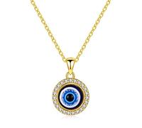 LYFHJD Turkish Evil Eye Bracelets Blue Enamel Evil Eye Necklace For Women Man Jewelry Gifts