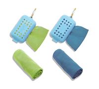 LYFJXX 2 Juegos de Toallas refrescantes para el Cuello, Toallas de Microfibra, Toallas de Hielo Cool Touch para Deportes, Fitness, Viajes, Productos creativos 30x100 cm (Estilo 3)