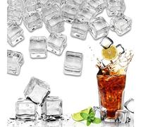 LYFJXX Cubos de Hielo Cuadrados triturados Falsos Diamantes Artificiales de Cristal acrílico para Relleno de jarrones, dispersión de Mesa, Recuerdo de Fiesta,Manualidades (cuadrado-15 mm)