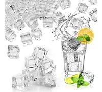 LYFJXX Cubos de Hielo Falsos Reutilizables de acrílico Altamente Transparentes de Longitud Lateral de Hielo de 1,7 cm para Accesorios de fotografía, Accesorios de decoración para decoración de Bodas
