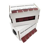 LYFJXX Rollo de tela de esmeril de 10 rollos, papel de lija abrasivo de grano 60 80 120 150 180 240 320 360 400 600, papel de lija con dispensador para papel de lija de carpintería de metal y vidrio