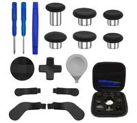 lyfLux Kit de accesorios de repuesto de palillos de metal 17 en 1 compatible con Xbox One Elite Series 2, incluye 6 joysticks de intercambio, 4 palas, 2 almohadillas D, 3 destornilladores, 1