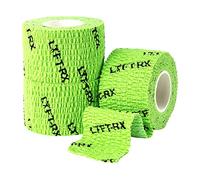 LYFT-RX Weightlifting Hook Grip Tape con Adhesivo para Levantamiento de Pesas Olimpico, Crossfit, WOD, Lifting, Gym, Cinta Halterofilia Flexible, Protege Pulgares Dedos, Verde, 3 Unidades