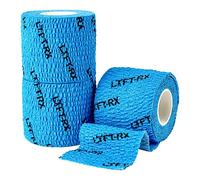 LYFT-RX Weightlifting Hook Grip Tape con Adhesivo para Levantamiento de Pesas Olimpico, Crossfit, WOD, Lifting, Gym, Cinta Halterofilia Flexible, Protege Pulgares Dedos, Azul, 3 Unidades