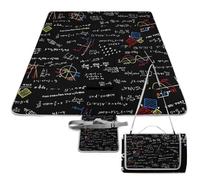 Lyfthologen Alfombra de picnic, manta cuadrada de matemáticas lineales, educación matemática, para exteriores, 148 cm x 148 cm