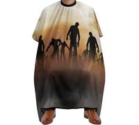Lyfthologen Bata de peluquería de secado rápido, capa mexicana de corte de pelo con cuello ajustable, Zombies Dead Men Walking Body at Night, Talla única