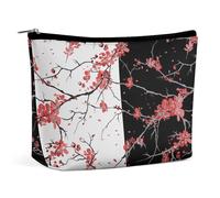 Lyfthologen Bolsa de cosméticos, divertida bolsa de maquillaje camaleón, bolsa de aseo portátil con cremallera para uso diario, viajes, Flor de cerezo, One Size