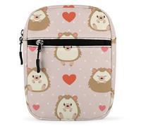 Lyfthologen Bolso bandolera de plátano con patrón de mono, multiuso, para el trabajo, negocios, viajes, Lindo erizo de dibujos animados, Talla única