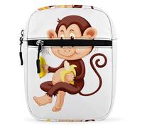 Lyfthologen Bolso de hombro, bolso cruzado de bulldog francés, bolso pequeño multiusos para el trabajo, negocios, viajes, Monkey Banana, Talla única