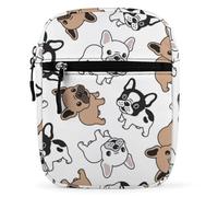 Lyfthologen Bolso de hombro, bolso cruzado de dinosaurio blanco y negro, multiuso, pequeño bolso para el trabajo, negocios, viajes, Lindo bulldog francés, Talla única