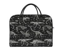 Lyfthologen Bolso de viaje, bonito bolso de mano negro con diseño de perro carlino, bolso de hombro casual, Dinosaurio blanco y negro, Talla única