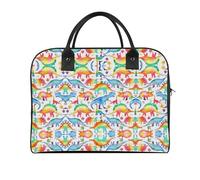 Lyfthologen Bolso de viaje con patrón de gato negro, bolso de hombro casual, bolso de mensajero cruzado, Dinosaurio arcoí, Talla única